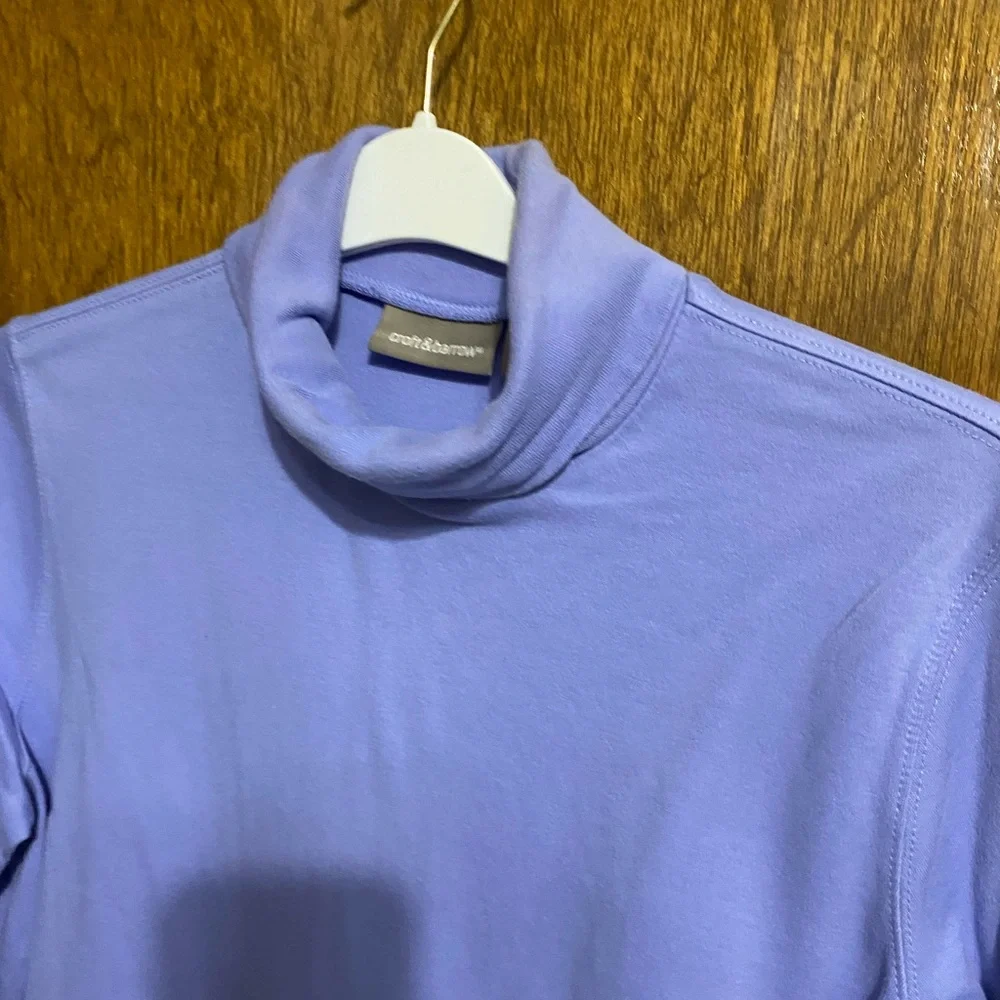 Light purple long sleeve turtleneck top. Size large. Croft & Barrow brand. - Picture 2 of 3